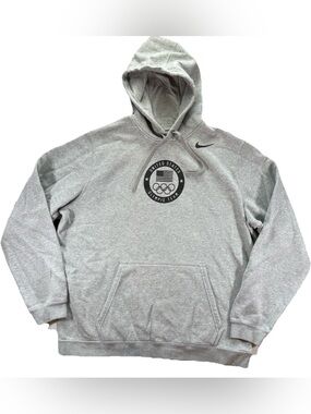 Nike United States Olympic Team Hoodie Men's XL Gray Pockets Sportswear Hooded